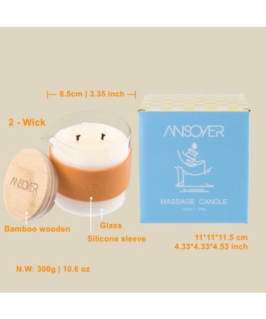 Massage Oil Candle - Romantic Couples Massage - Perfect Gift for Men & Women | Bourbon Whisky & Vanilla 300g - Buy Online on GoSupps.com