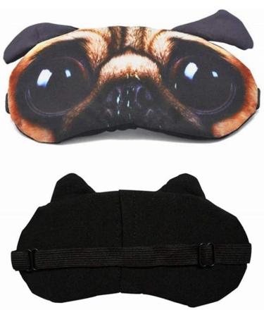 DADIWEY Cute Animal 3D Funny Sleep Eye Mask for Sleeping Cat Dog Soft Plush Blindfold Sleep Masks Eye Cover Eyeshade for Kids Girls Men Women Plane Travel Nap Night