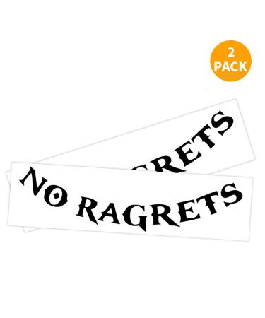 No Ragrets Temporary Tattoos - 2-Pack for Halloween Costume | Skin Safe - Buy Online on GoSupps.com
