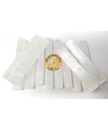 New Age Imports, Inc.® ~ Premium Quality Selenite Sticks 3-4" Long 1 LB. Great for Wicca, Reiki, Healing, Metaphysical, Chakra, Positive Energy, Meditation, Protection, Decoration or Gift (3-4")