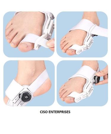 Adjustable Bunion Corrector for Men & Women - Orthopedic Toe Straightener with Non-Slip Heel Strap & Silicone Pad - Grey - Buy Online on GoSupps.com