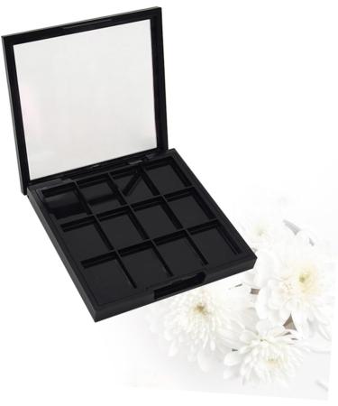 WOONEKY 4 Pcs 12 Empty Eyeshadow Dish Makeup Pallets for Women Travel Eyeshadow Highlight Empty Makeup Black - Buy Online on GoSupps.com