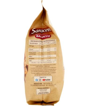  Balocco Set of 3 Balocco Saracene Biscuits with Buckwheat and Chocolate Chips with Buckwheat and Chocolate Pieces Cookies 100% Italian Cookies 700g - Buy Online on GoSupps.com