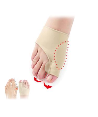 Gluttonous 1Pair Toe Separator Hallux Valgus Bunion Corrector Hammer Toe Straightener Foot Pain Relief Orthopedic Pedicure Tools Foot Care (Color : Skin L Size : L)