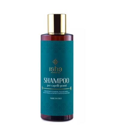 isha cosmetics Purifying sebum-regulating shampoo - natural Ayurvedic formula with Neem Tulsi and Amla extracts - organic Aloe juice and Nigella oil - dermatologically tested and nickel-free ( 1 ppm) - vegan - 200 ml
