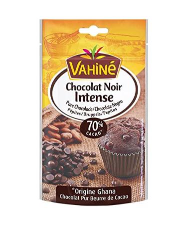 Sachets P pites Chocolat Noir Intense 70% d'Origine Ghana VAHINE - Id al pour une p tisserie gourmande - 100g - Le Lot De 4