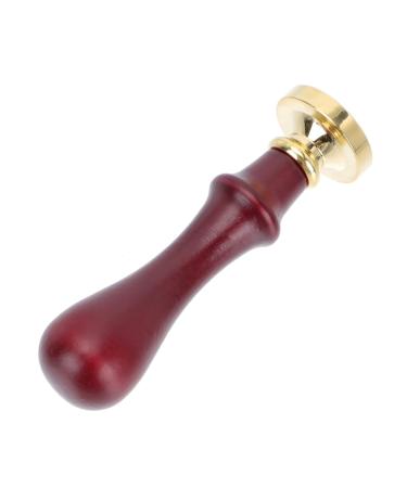 WRITWAA 1 Piece Dispenser Plate Tools Press Shade Delicate Makeup Press Tool Delicate Pestle Pre Presses Sealing Mold Powder Seal Makeup Tool Wooden Handle Brown Brown