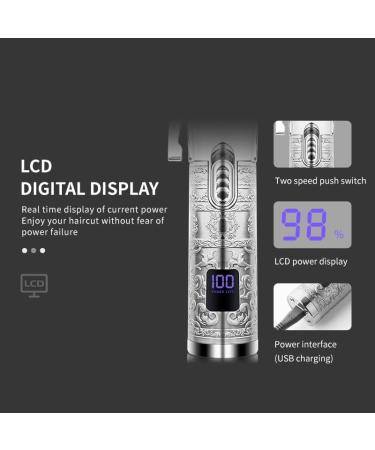 Hair Clippers for Men Professional Cordless Men Hair Trimmer Barbershop Rechargeable Hair Clipper Electric Fade Hair Cutter Portable LCD Display With Box - Buy Online on GoSupps.com