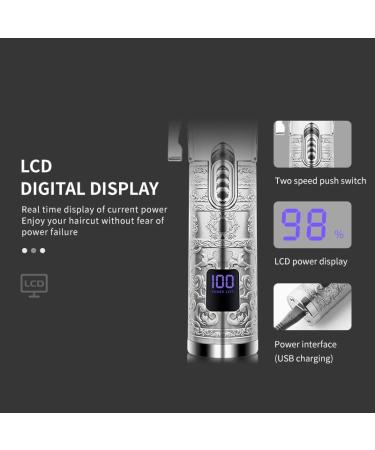 Professional Cordless Hair Clippers for Men - Rechargeable Trimmer with LCD Display | Electric Fade Hair Cutter | Ideal for Barbershop & Home Use - Buy Online on GoSupps.com