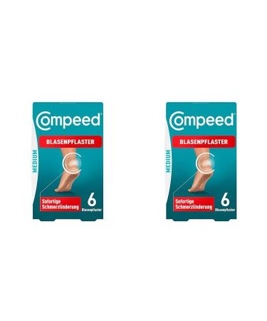 Compeed Blister Plaster Medium - Hydrocolloid plasters against blisters on the heels pack of 12 6 (pack of 2) Medium