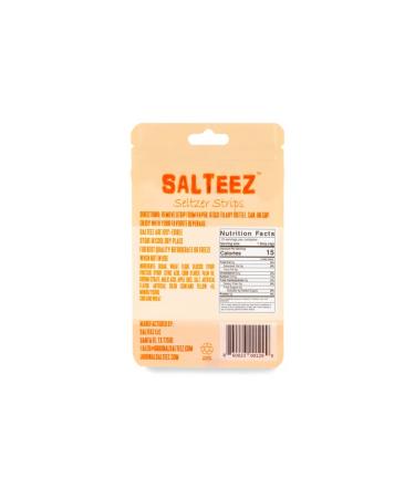 Salteez Seltzer Strips - Sweet & Sour Peach Flavor | Convenient 2 Pack for Perfectly Dressed Seltzer Anywhere - Buy Online on GoSupps.com