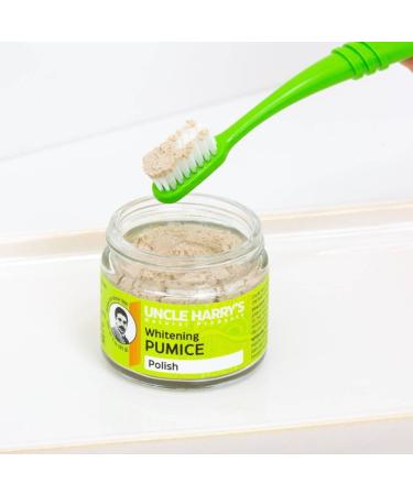 Uncle Harry s Whitening Toothpaste Polish - Fluoride-Free Vegan Dental Care with Pumice & Bentonite Clay - 1.25 oz Glass Jar - Buy Online on GoSupps.com