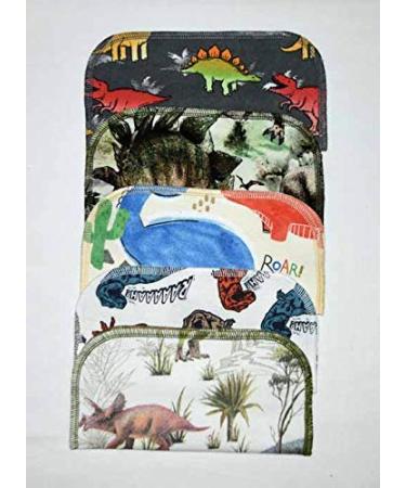 8x8 Inch Dinosaur Printed Flannel Little Wipes - Soft 1 Ply Fabric - Buy Online on GoSupps.com