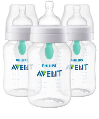 Philips Avent Anti-colic Baby Bottle with AirFree Vent 9oz 3 pack SCY703/03 3-pack 9oz