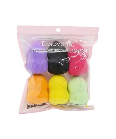 Dolovemk Makeup Sponge Set - 6 Latex-Free Pear Shape Mixers for Liquid Makeup | Handmade Foundation Blending Sponges in 6 Colors - Buy Online on GoSupps.com