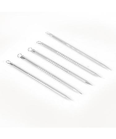 5 Pcs Acne Removal Set with Stainless Steel Blackhead & Pimple Extractor Tools - Buy Online on GoSupps.com