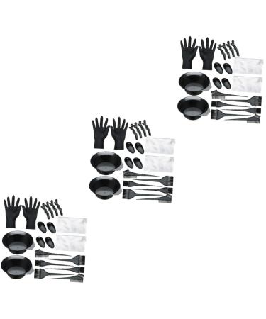minkissy 3 Sets Hair Tinting Kit Hair Color Mixing Bowl Hair Bleach Hair Tinting Bowl and Brush Hair Dying Brush Hair Cutting Apron T Tool Hair Dye Hair Tinting Tool Disposable Hair Dryer
