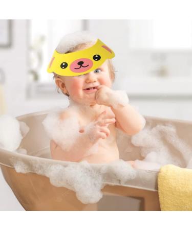 Adjustable Baby Bathing Cap 3Pcs Set | Shower Protection Visor Shield for Toddler Kids | Cute Cartoon Design - Buy Online on GoSupps.com