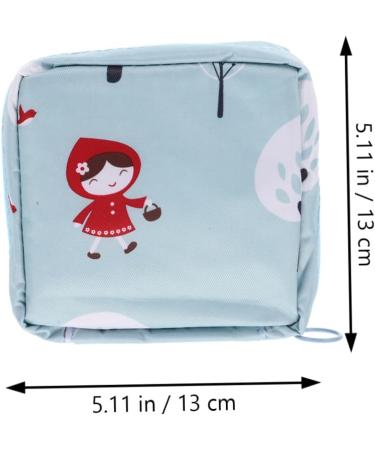 Lurrose Women's Mini Towel Storage Bag - Heart Design Menstrual Holder - Sky Blue 13x13x5cm - Ideal for Bandages & Daily Use - International Shipping Available - Buy Online on GoSupps.com