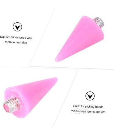 Healeved 6 Pcs Wax Head Rhinestone Dotting Pen Tips Nail Picker Replacement Tips Rhinestones Picker Tips Point Drill Pen Tip Rhinestone Picker Head Manicure Tools Nail Art Tool Pink Acrylic - Buy Online on GoSupps.com
