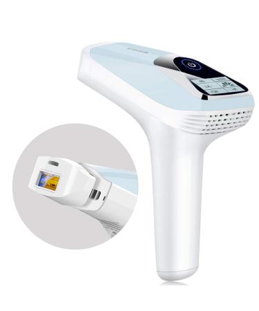 VEME IPL Hair Removal for Women Permanent at-Home Hair Removal Device Painless Facial Hair Remover for Face Body Auto Manual Modes Adjustable with 5 Energy Levels 500 000 Flashes (Blue & White)