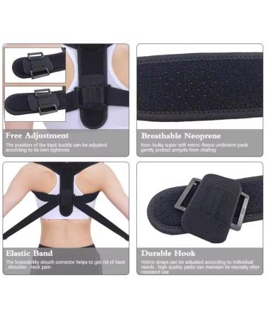 Back Adjustable Posture Corrector for Men & Women - Comfortable Upper Back Brace & Adjustable Support for Posture Shoulder & Neck - Buy Online on GoSupps.com