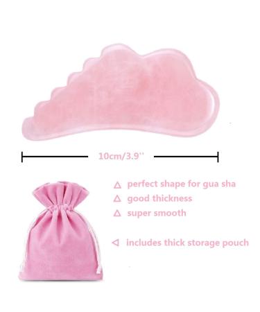 Gua Sha Massage Tool - Rose Quartz Facial & Body Scraper for Acupressure | Wing Design - Buy Online on GoSupps.com