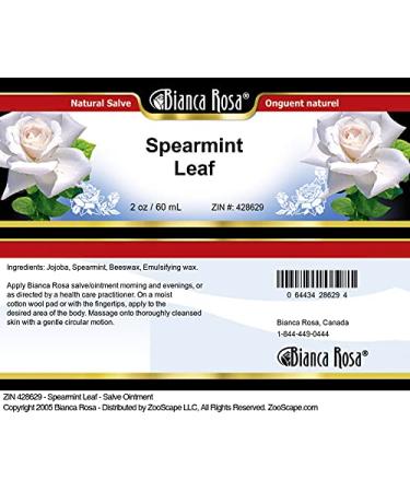 Bianca Rosa Spearmint Leaf - Salve Ointment (2 oz ZIN: 428629) - 2 Pack - Buy Online on GoSupps.com