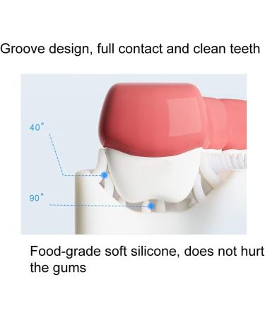SATIS Silicone U-Shaped Kids Toothbrush 2 PCS for Kids 2-6 Years - Pink & Blue - Buy Online on GoSupps.com