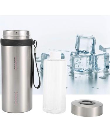 Silver Mini Insulin Refrigerator Cup - Portable Medical Cooler with LED Display for Travel and Outdoor Activities - Buy Online on GoSupps.com