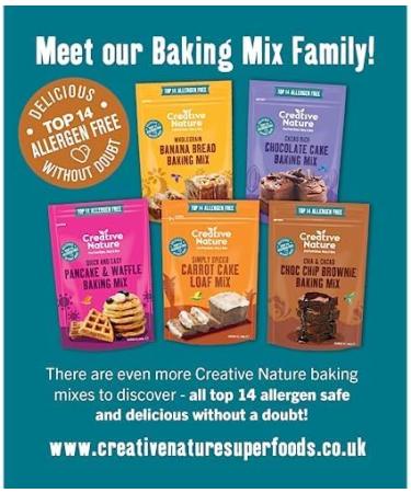 Creative Nature Gluten Free Carrot Cake Mix - Vegan & Allergen Free | 268g - Buy Online on GoSupps.com