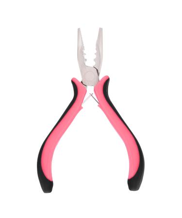 Neitsi 3 Holes Mini Plier For Micro Nano Ring Hair Extensions opener and Removal Tool 1 PCS Pink