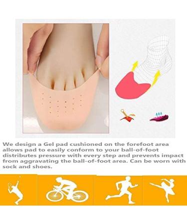 3 Pairs Ballet Silicone Toe Caps - Full Toe Protection for Ballet Pointe Shoes & High Heels | Breathable Nude Toe Sleeves for Forefoot Cushioning - Buy Online on GoSupps.com