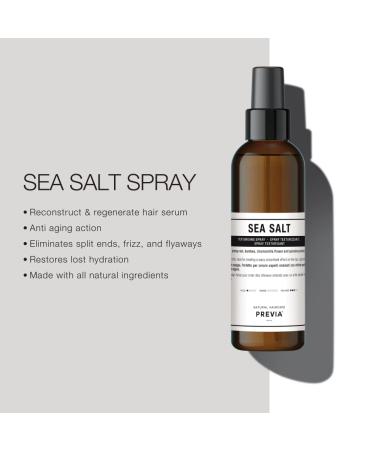 PREVIA Sea Salt Texturizing Spray - Natural Hair Texturizer for Effortless Beach Waves - Volumizing Hair Spray for All Hair Types - Ginseng & Bamboo Infused Paraben-Free Vegan 6.7 oz - Buy Online on GoSupps.com