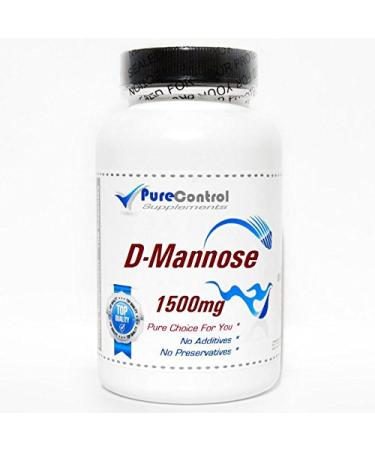 D-Mannose 1500mg // 180 Capsules // Pure // by PureControl Supplements