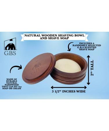 G.B.S Men's Classic Wooden Shaving Set | Brush & Stand | 3.5" Soap Bowl | International Shipping - Buy Online on GoSupps.com