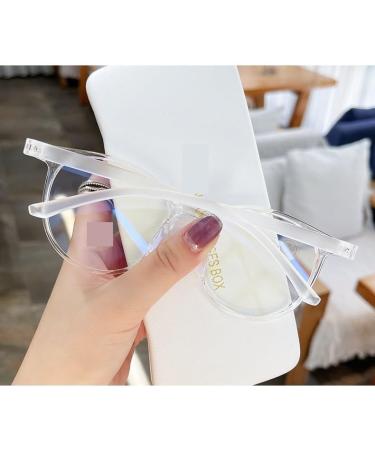 Fatigue Relieving Blue Light Blocking Readers | Cute Oversized Round Glasses +0.00 Transparent - Buy Online on GoSupps.com