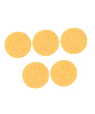FRCOLOR 5pcs Exfoliating Face Sponge Mats Round Sponge Pads Cosmetic Foam Face Washing Sponges Cellulose Face Puff Makeup Accessories Cosmetic Accessories Miss Paint Brush Cleansing