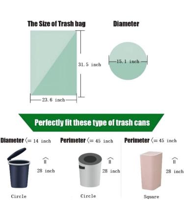 Buy 50 Organic Waste Bags 60L | Aurmoo 16 Gal Kitchen Food Waste Bags - Eco-Friendly Perfect for Kitchen Office & Living Room (60x80cm Green) - Buy Online on GoSupps.com