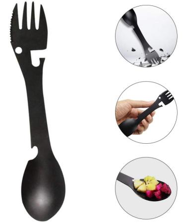 BESPORTBLE Hiking Tableware 5 1 Integrated and Fork Spoon Flatware Camping Forks Travel Utensils Small Tools Outdoor - Buy Online on GoSupps.com
