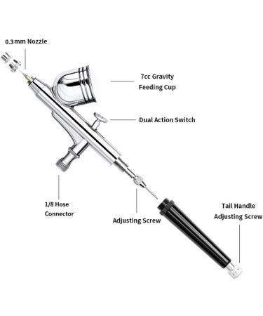 Airbrush Spray Pistol Malstift for Foundation Makeup & DIY - Travel Beauty Craft Painting Tool for Home & Car Repair - Color A - Buy Online on GoSupps.com
