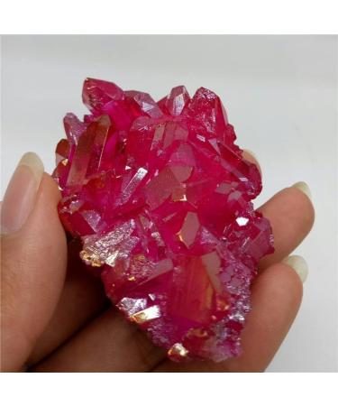 Natural Crystal Rough Grams of Natural Quartz Crystal Cluster Rose red Angel Aura Cluster Specimen d Decoration - Buy Online on GoSupps.com
