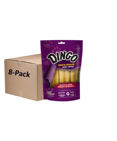 Dingo Wag'N Wraps Slims 8ct 9.0oz 256g 8 Pack
