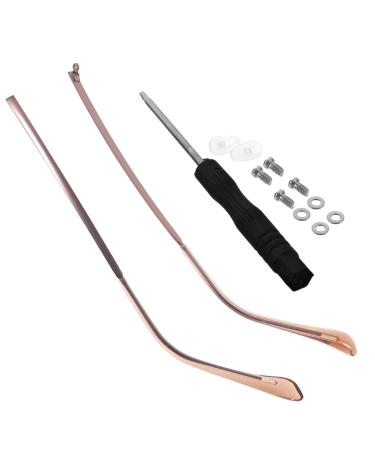 Ultechnovo sunglasses 2 pairs of metal glasses replacement brackets of low-glasses-replacement-low-loud glasses arms Legs Legs Glasses repair set DIY brackets for glasses glasses Sunglasses Coffee