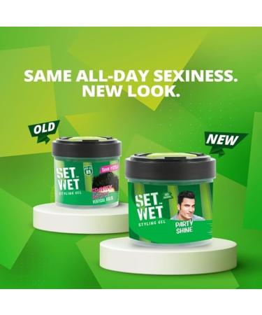 Se'tt We'tt Stylingg Hairr Gell for Men - Party Shine 250gm | Strong Hold High Shine |For Short to Medium Hair| No Alcohol No Sulphate - Buy Online on GoSupps.com