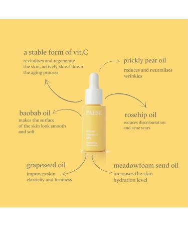 Paese Cosmetics Vitamin C Serum 10% - Brightening & Anti-Aging 15ml | Buy Internationally - Buy Online on GoSupps.com