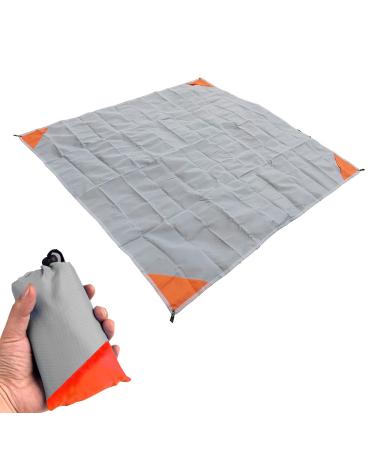 Orga'Neat Pocket Picnic Blanket, Sandproof Waterproof Lightweight Pocket Camping Tarp, 55x60 Foldable &Easily Fits into Small Bag, Washable Quick Dry Compact Beach Mat for Outdoors Recreation