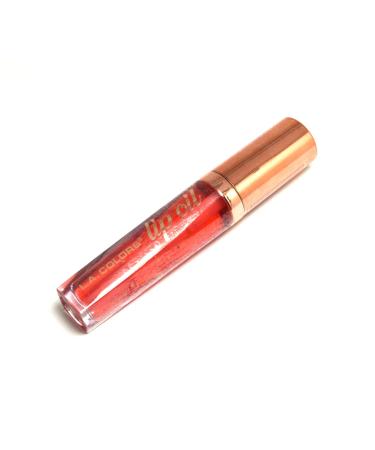 L.A. Colors 1 Lip Oil Lipgloss CLG444 Tangerine Twist : Tangerine Scented Lip Gloss Balm Ultra Hydrating Formula + Free Zipper Bag