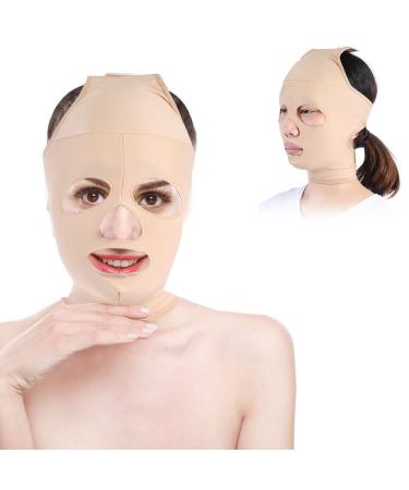 Thin facial mask V Face Facial Lifting Mask Bandage Thin Face Health Care Tool Face massager Beauty Mask for Woman and Man (L)