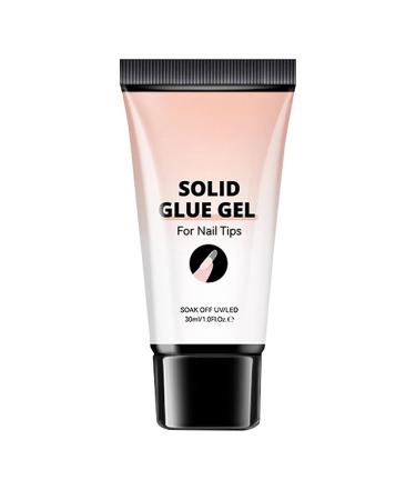 Solid Nail Gel Solid Nail Glue for Transparent Nail Tips 30ml Bonding Adhesive Non-Sticky Sculpting for Women and Home Salon Use - Buy Online on GoSupps.com